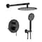 Kibi Circular Pressure Balanced 2-Function Shower System with Rough-In Valve, Matte Black KSF403MB - alternate 1